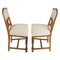 Art Nouveau Walnut Dining Chairs, Set of 2 4