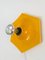 Vintage Yellow Porcelain Wall Lamp, 1970s, Image 1