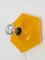 Vintage Yellow Porcelain Wall Lamp, 1970s, Immagine 1