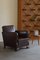 20th Century Danish Art Deco Leather Club Chairs, 1940s, Set of 2, Image 10