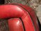 Vintage Italian Red Bull Leather Bergere Armchair, 1970s, Image 5