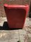 Vintage Italian Red Bull Leather Bergere Armchair, 1970s 11