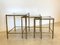 Tavolini in ottone e simil bambù, anni '70, set di 3, Immagine 2