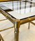 Tavolini in ottone e simil bambù, anni '70, set di 3, Immagine 6