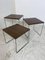 Mid-Century Modern Teak and Steel Nesting Side Tables from Brabantia, 1960s, Set of 3 5