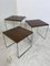 Mid-Century Modern Teak and Steel Nesting Side Tables from Brabantia, 1960s, Set of 3, Image 5