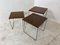 Mid-Century Modern Teak and Steel Nesting Side Tables from Brabantia, 1960s, Set of 3 6