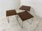 Mid-Century Modern Teak and Steel Nesting Side Tables from Brabantia, 1960s, Set of 3, Immagine 3