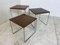Mid-Century Modern Teak and Steel Nesting Side Tables from Brabantia, 1960s, Set of 3, Image 4