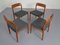 Danish Model 75 Teak Chairs by Niels Otto Møller for JL Møller, Set of 4, 1960s, Image 6