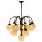 10 Flaming Brass Chandelier by Kamenicky Senov, 1970s, Immagine 1