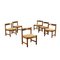 Sic Chairs Beech Raffia Chairs by Giovanni Michelucci for Poltronova, 1960s, Set of 6, Immagine 1