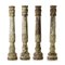 Wooden Column in Carved White Patina 1