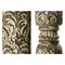 Wooden Column in Carved White Patina 5