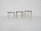 Mid-Century Chrome and Glass Nesting Tables, 1970s, Set of 3, Immagine 4