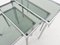 Mid-Century Chrome and Glass Nesting Tables, 1970s, Set of 3 9