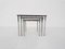 Mid-Century Chrome and Glass Nesting Tables, 1970s, Set of 3 7