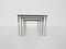 Mid-Century Chrome and Glass Nesting Tables, 1970s, Set of 3, Immagine 7