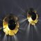 Danish Brutalist Brass Flower Wall Lamps by Svend Aage Holm-Sørensen, 1960s, Set of 2, Immagine 5