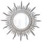 Mid-Century Sun Silver Wood French Mirror, 1960s, Image 1