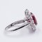 18K White Gold Ring with Corundum and 1.6CT Cut Diamonds 4