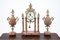 Antique French Marble Clock, 1900s, Set of 3, Image 1
