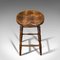 Antique English Beech & Ash Stool, 1900s, Imagen 8