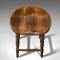 Antique English Beech & Ash Stool, 1900s, Imagen 9