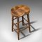 Antique English Beech & Ash Stool, 1900s 7