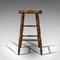 Antique English Beech & Ash Stool, 1900s, Immagine 2