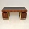 Vintage Rosewood & Brass Partners Desk, Set of 3 4