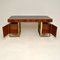 Vintage Rosewood & Brass Partners Desk, Set of 3, Image 6