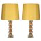 Teak and Crystal Table Lamps from Ateljé Glas & Trä, Hovmantorp, 1960s, Set of 2 1