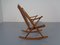 Danish Teak Rocking Chair by Frank Reenskaug for Bramin, 1960s, Image 3