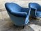 Blue Velvet Seats by Federico Munari, 1950s, Set of 2 10
