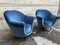 Blue Velvet Seats by Federico Munari, 1950s, Set of 2 4