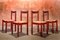 Vintage Red Carimate Dining Chairs by Vico Magistretti for Cassina, 1970s, Set of 4 3