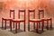 Vintage Red Carimate Dining Chairs by Vico Magistretti for Cassina, 1970s, Set of 4, Image 3