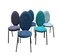 Oval Backrest Chairs, Italy, 1960s, Set of 5 3