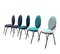 Oval Backrest Chairs, Italy, 1960s, Set of 5, Image 2