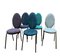 Oval Backrest Chairs, Italy, 1960s, Set of 5, Image 4