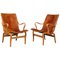 Eva Lounge Chairs with Leather by Bruno Mathsson, Set of 2, Image 1