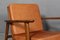 Model 233 Lounge Chairs in Cognac Aniline Leather by Hans J. Wegner for Getama, Set of 2, Image 4