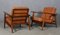 Model 233 Lounge Chairs in Cognac Aniline Leather by Hans J. Wegner for Getama, Set of 2 7