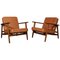 Model 233 Lounge Chairs in Cognac Aniline Leather by Hans J. Wegner for Getama, Set of 2 1