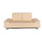 Rivoli Cream Leather Sofa from Koinor 1