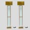 Fontana Arte Style Brass and Clear Glass Floor Lamps, Set of 2 1