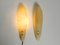 Long Mid-Century Modern Fiberglass and Brass Wall Lights, Set of 2, Immagine 4