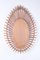 French Oval Rattan Wall Mirror, 1960s 4