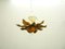 Shabby Chic Metal Flower Ceiling Lamp, 1960s 9